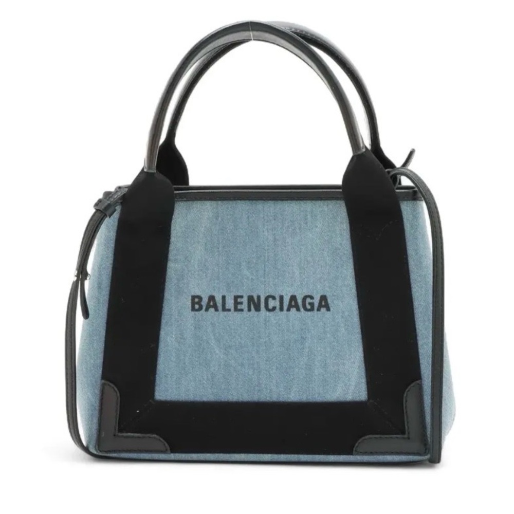 Balenciaga Navy Cabas XS Denim
